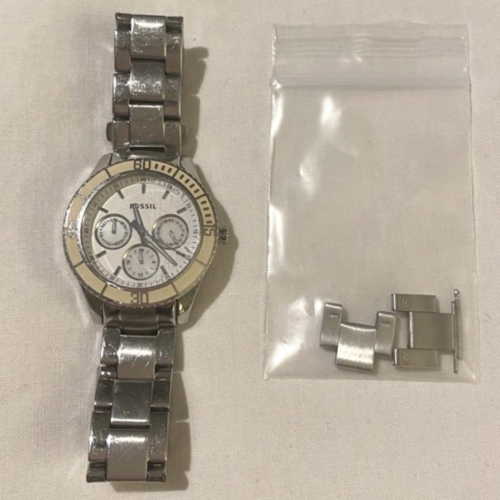 Fossil Stainless Steel Chronograph Boyfriend Watch